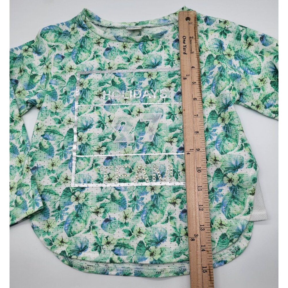 Mayoral Girls Long Sleeve Floral Leaf Print Mesh Shirt Top 4T Holidays Team 27 - Picture 7 of 10